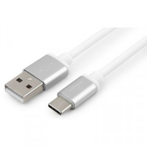Кабель AM/Type-C USB 2.0 Cablexpert Silver (CC-S-USBC01W-1.8M)